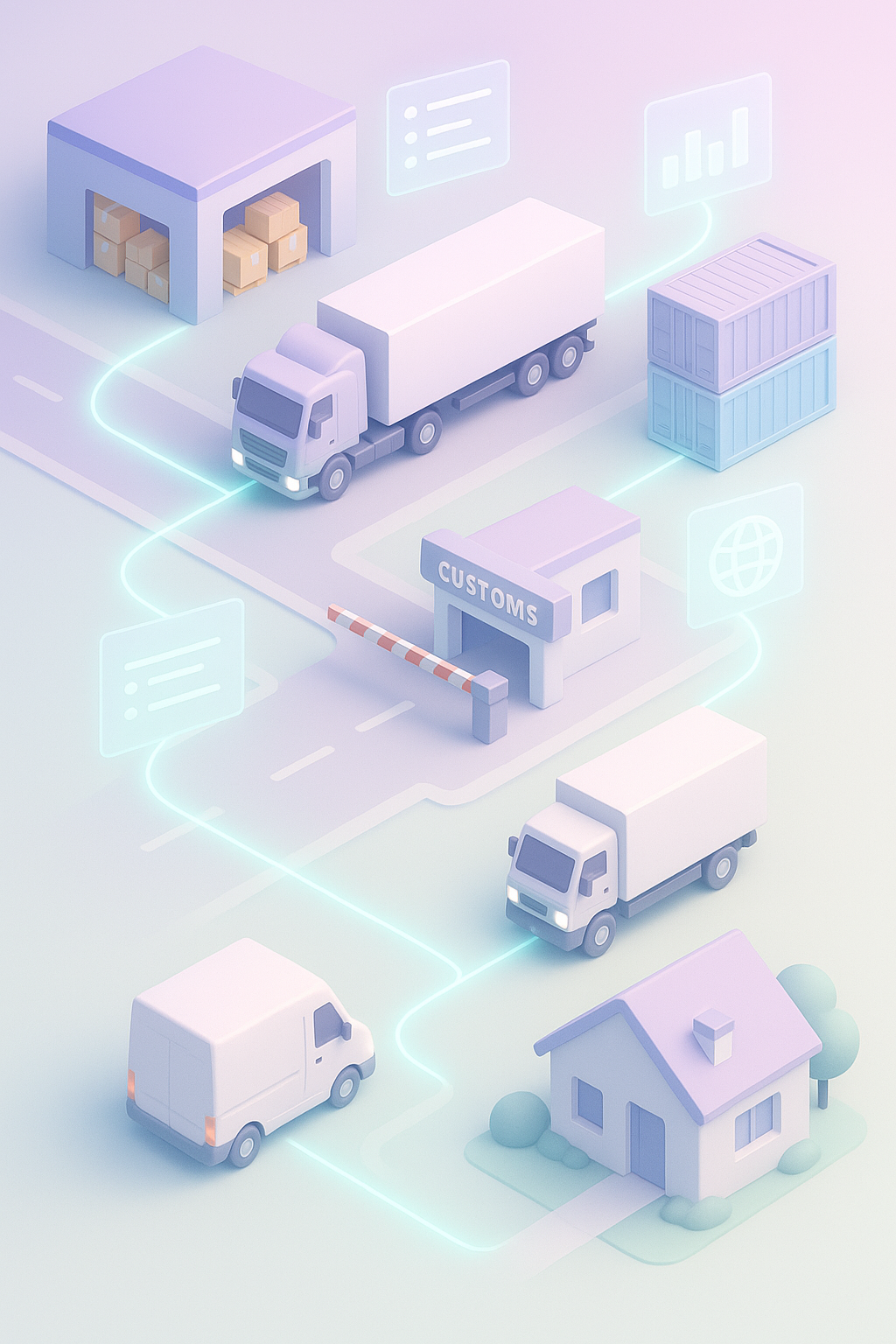 Futuristic neon city